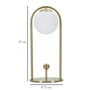 LAMPA STOŁOWA GLAMY ARC -A- 21X47 cm